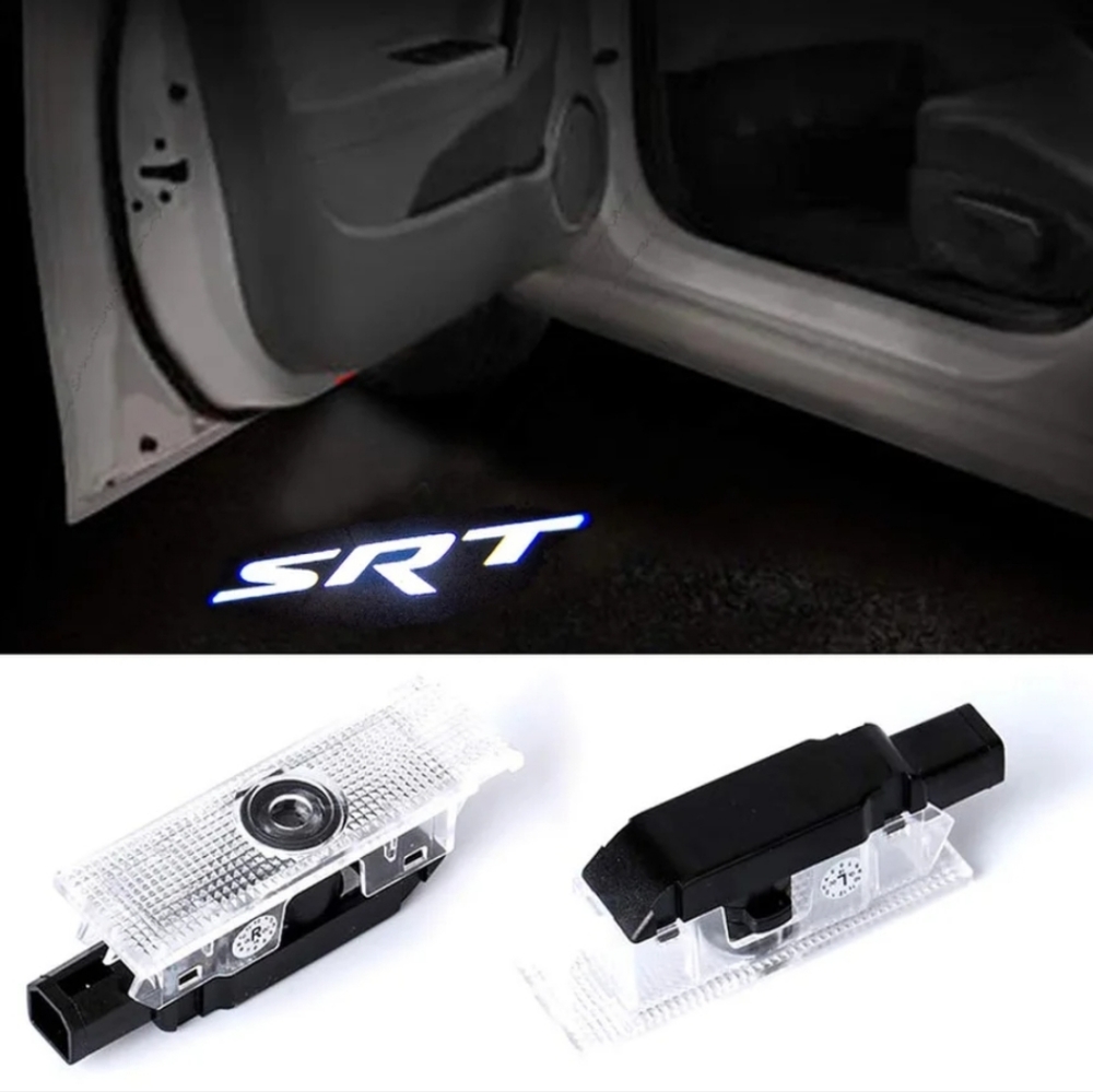 2 Dodge Challenger SRT car Door Projector Courtesy Lights